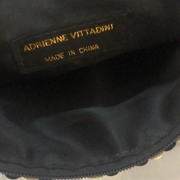 Adrienne Vittadini Black/White/cream sequin bag - Picture 2 of 3
